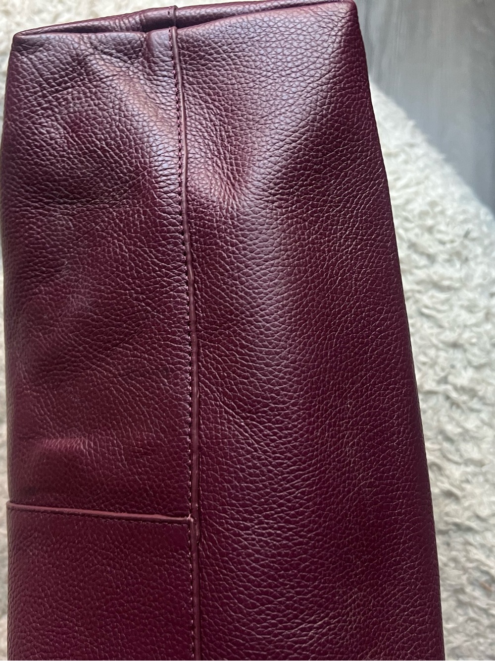 & Other Stories Plum Leather Hobo Shoulder Bag - Picture 6 of 16